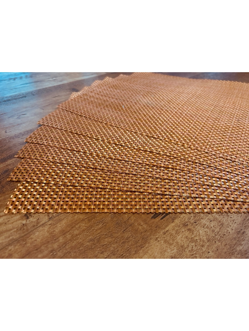 Set of 6 Woven Copper-Colored Placemats